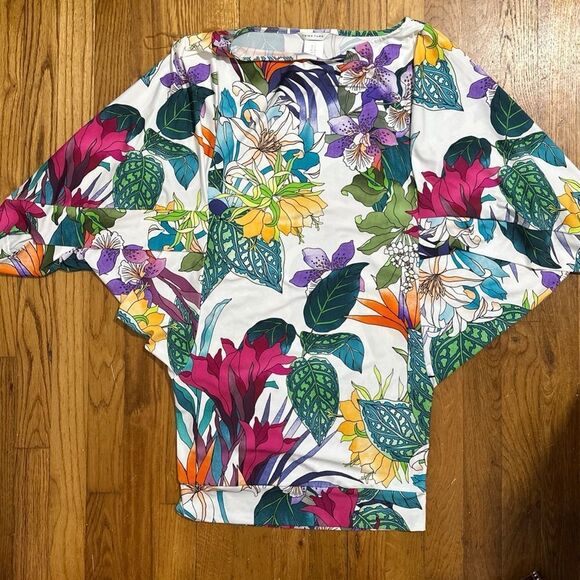 Trina Turk Amazonia Floral Multicolor Women's top sz small - Picture 6 of 13